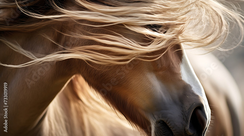 A close-up of a horse's tail swishing © Muhammad