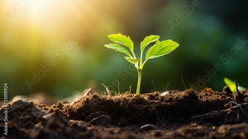 A small plant is knocked out of the soil.