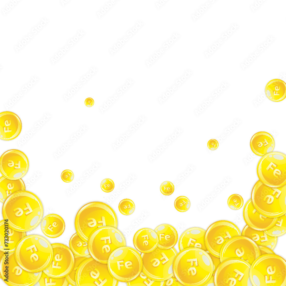 Ferritin round droplets scattered randomly. Ferritin round droplets scattered randomly.