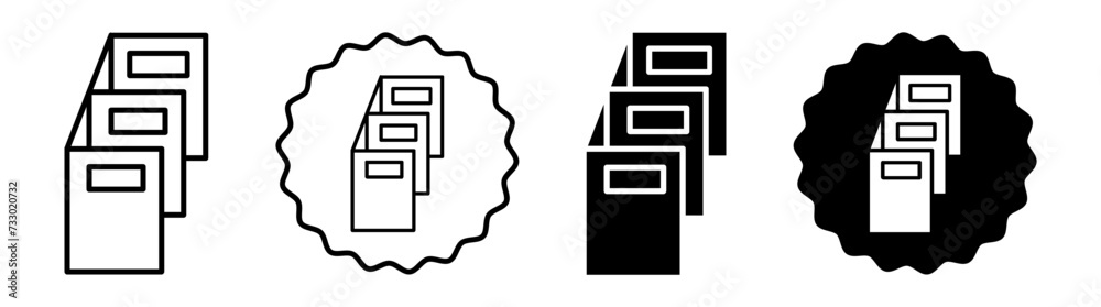 Cubicle set in black and white color. Cubicle simple flat icon vector Cubicle set in black and white color. Cubicle simple flat icon vector