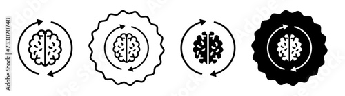 Inspiring Change set in black and white color. Inspiring Change simple flat icon vector