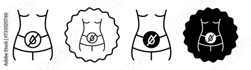 Menopause set in black and white color. Menopause simple flat icon vector