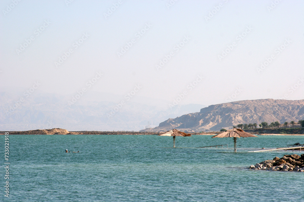 Nice sunny day at the Dead Sea resort, Israel