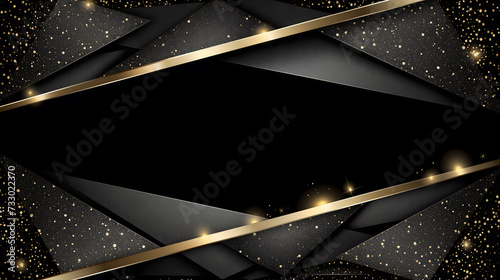 Wallpaper Mural Elegant Black and Gold Geometric Abstract Background for Events Torontodigital.ca