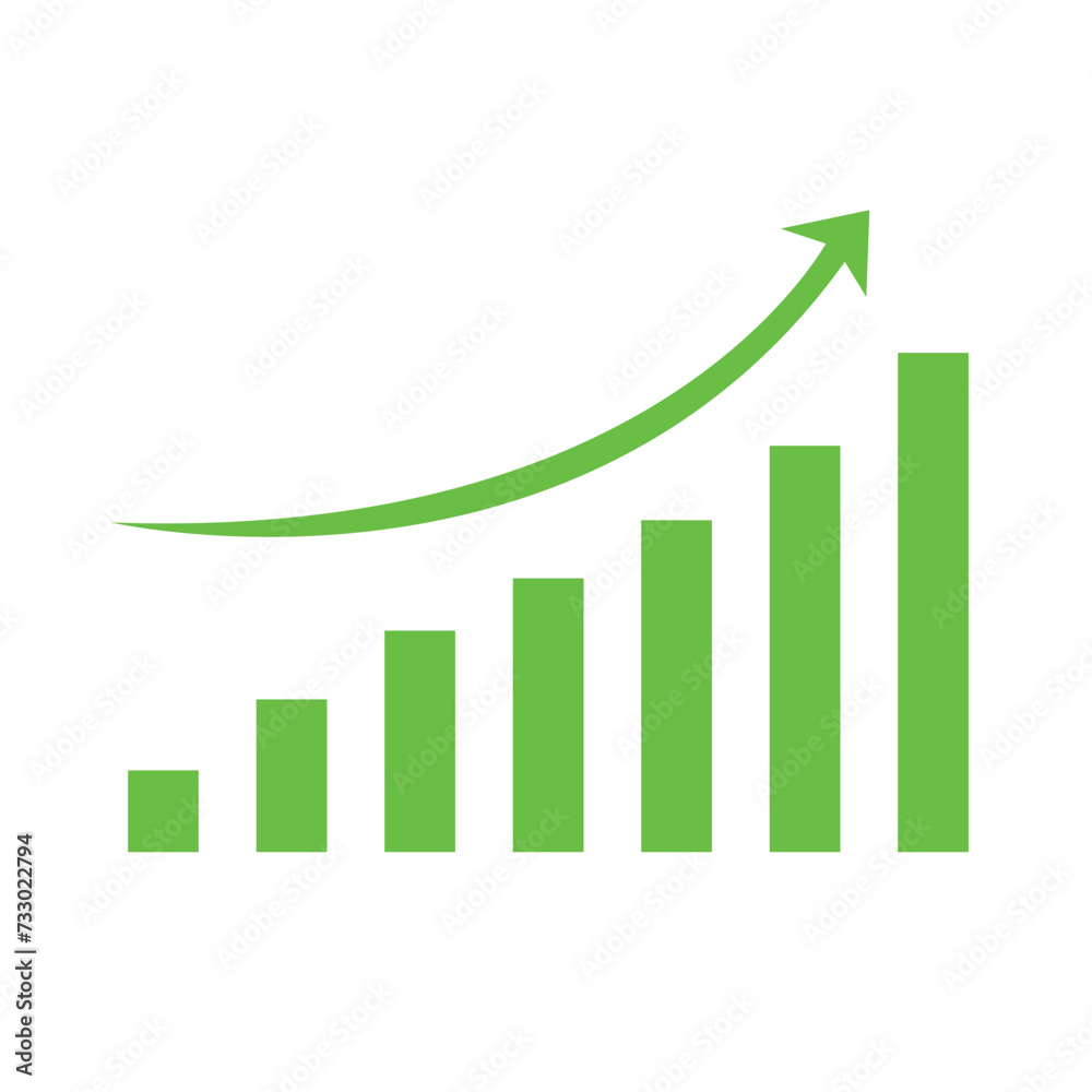 Growing business 3d green arrow with bar chart, Profit arow Vector illustration.Business concept, growing chart. Concept of sales symbol icon with arrow moving up. Economic Arrow With Growing Trend 80 Growing business 3d green arrow with bar chart, Profit arow Vector illustration.Business concept, growing chart. Concept of sales symbol icon with arrow moving up. Economic Arrow With Growing Trend 80