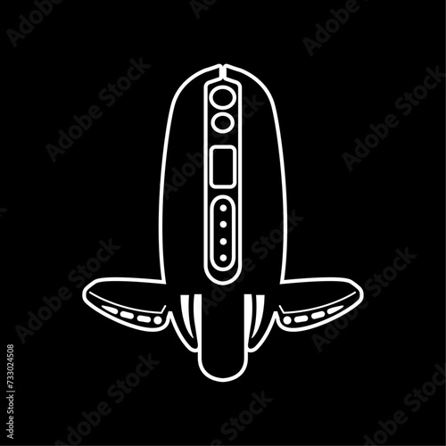 Single-wheel electric self-balancing scooter, personal transporter icon. Vector Illustration