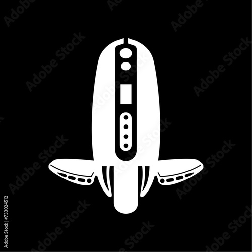 Single-wheel electric self-balancing scooter, personal transporter icon. Vector Illustration