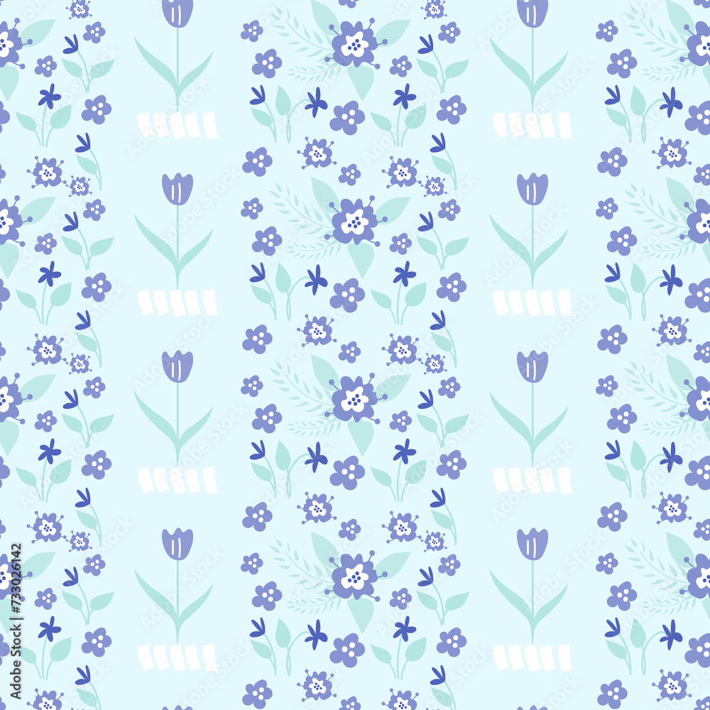Floral seamless pattern, floral background