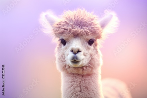 This photo shows a close up of a llama, with a blurry background creating a sense of depth. © pham
