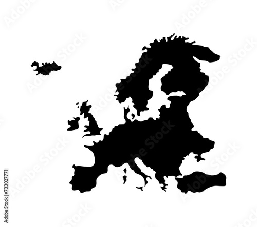 map from europe vector