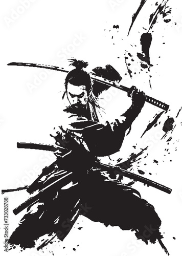macchia di inchiostro di un samurai 5