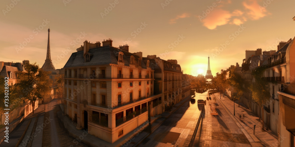 Paris panoramic view