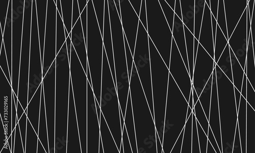 Abstract seamless line vector. Random chaotic lines abstract geometric patterns of modern design. White weave rectangle abstract background vector Illustration. Black diagonal lines and shadows
