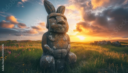 Bunny statue of Easter Island
