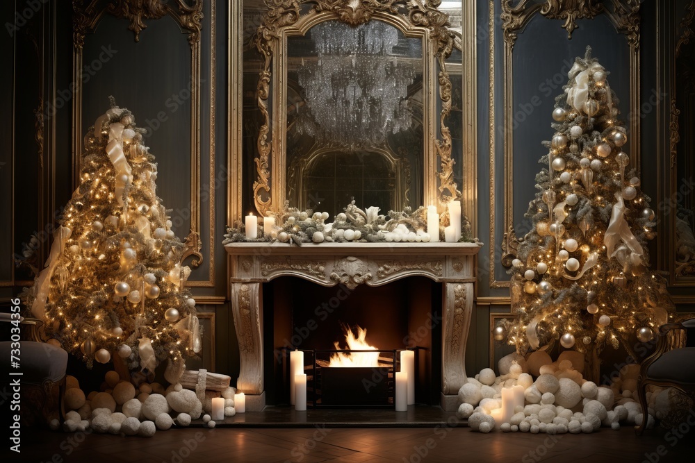 Enchanting christmas ambiance with decorative accents