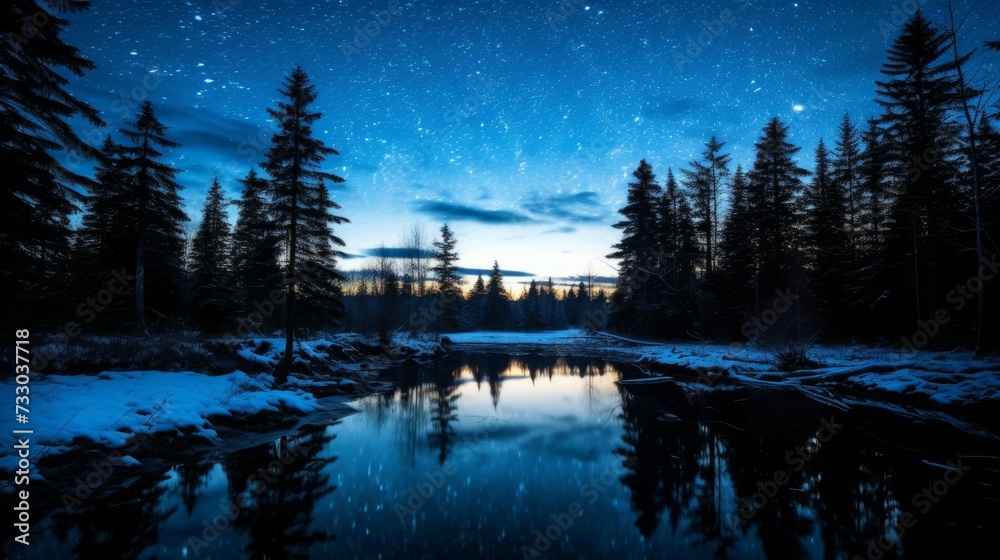 The ethereal beauty of a starry night in the wilderness