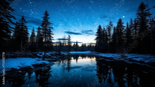 The ethereal beauty of a starry night in the wilderness