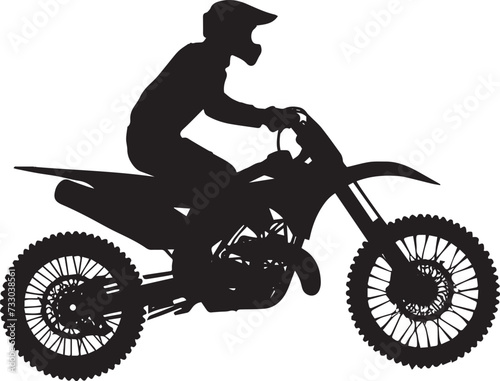 Motocross Jump silhouette Vector isolated on white background © Furqan