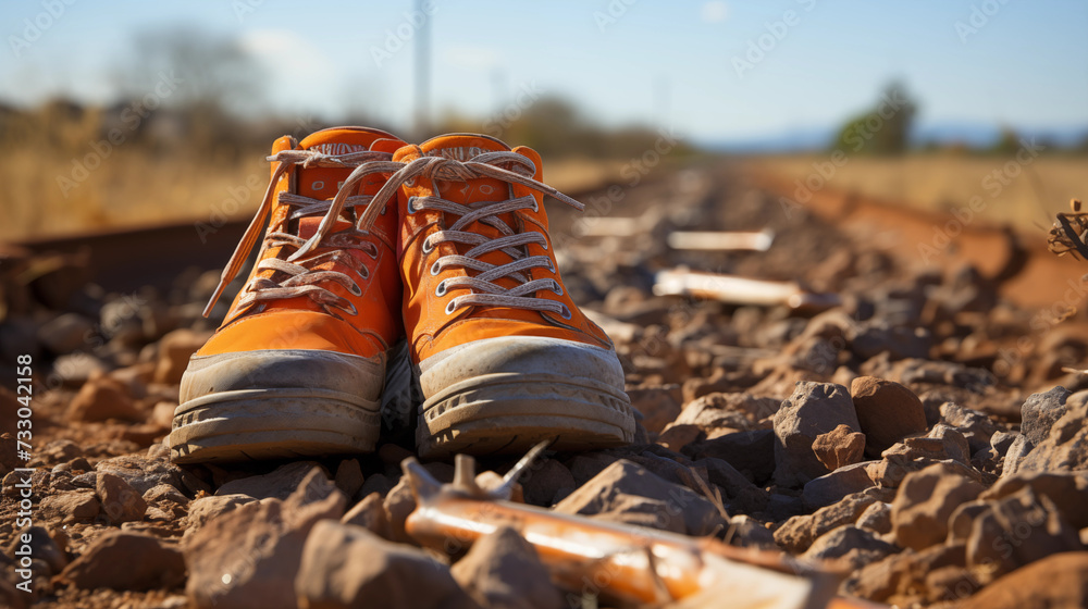 Obraz premium boots on the ground