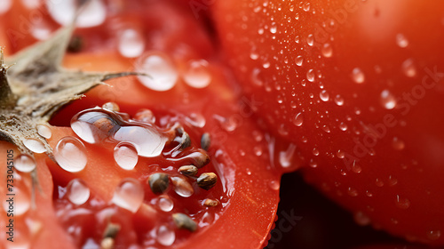 Details of tomato seeds and pulp © PixelStock