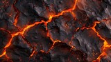 Fiery Lava Texture from Volcanic Eruption