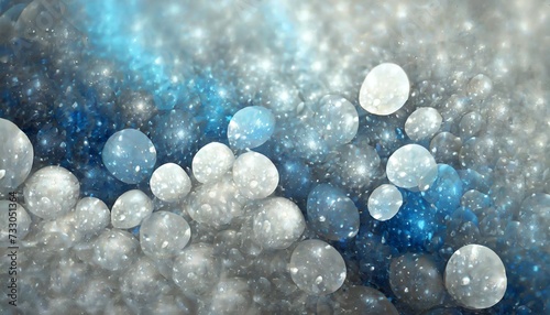 background of white blue and grey spots fractal illustration