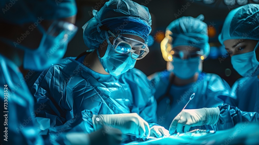 Life-Saving Surgery: A Surgeon and Team Performing a Critical Operation in the Operating Room Life-Saving Surgery: A Surgeon and Team Performing a Critical Operation in the Operating Room