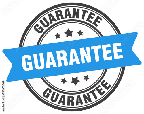 guarantee stamp. guarantee label on transparent background. round sign photo