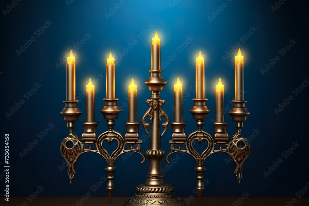 Fototapeta premium Aromatherapy candle glows bringing relaxation generated by artificial intelligence meditating by candlelight indoors generated by AI