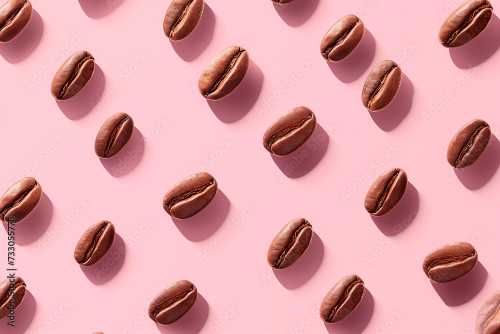 Fototapeta premium Delicious brown and white chocolates in various shapes create a tempting pattern perfect for any sweet occasion