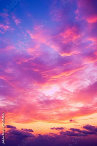 gradient pink blue purple sky sunset cloudscape