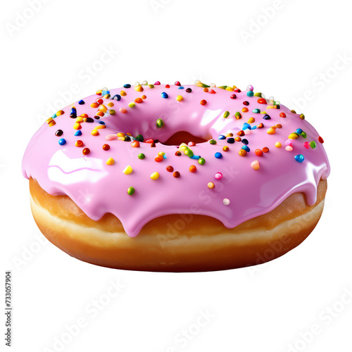 Donut with toping transparant background