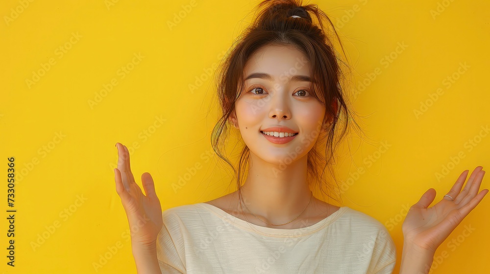 Charming Korean Woman: Casual Chic and Playful Poses Charming Korean Woman: Casual Chic and Playful Poses