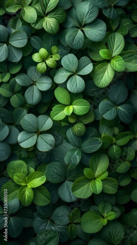 Luck of the Irish: Top-Down Perspective on Clover Leaves for St. Louis Patrick's Day