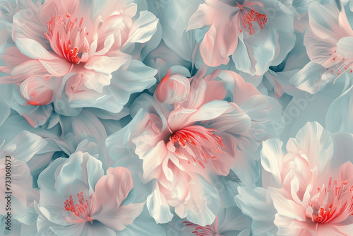 Seamless floral pattern in soft pastels