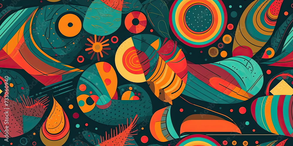 Fototapeta premium A colorful background with shapes and colors