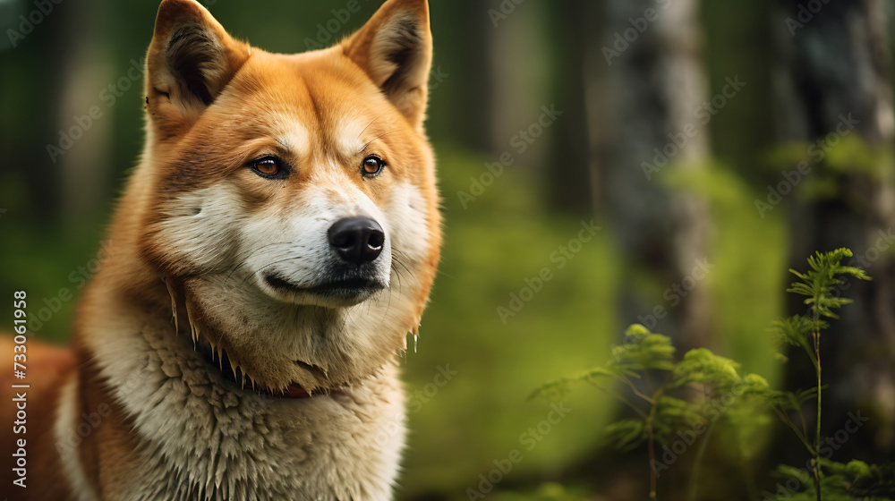 Akita with a dignified look