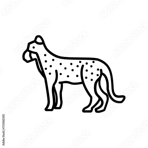 Cheetah icon. outline icon