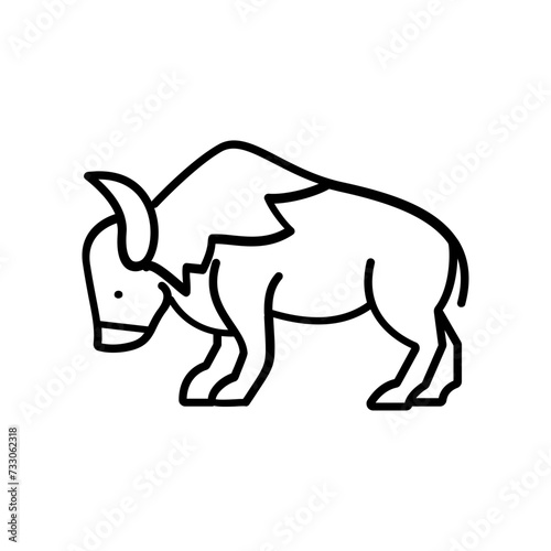 Bison icon. outline icon