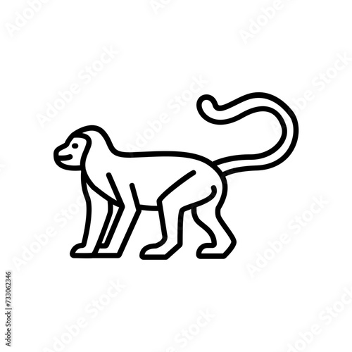 Monkey icon. outline icon