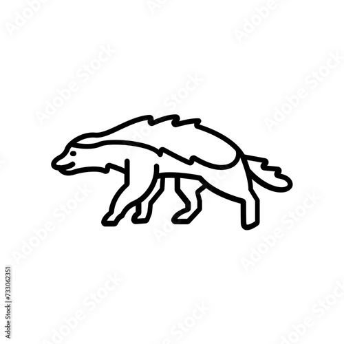 Ratel icon. outline icon