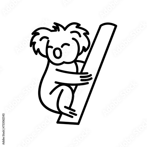 Koala icon. outline icon