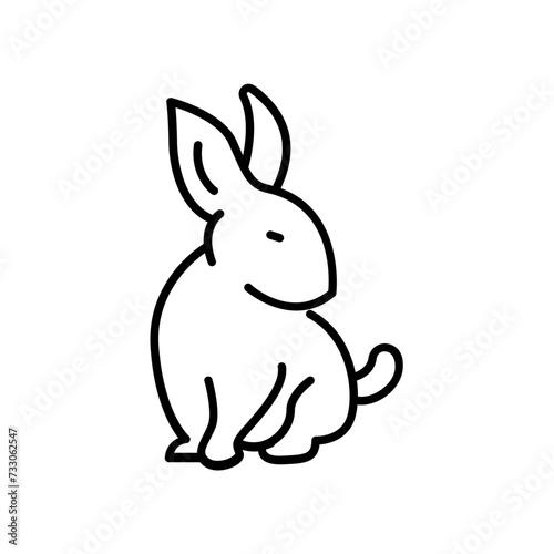 Rabbit icon. outline icon