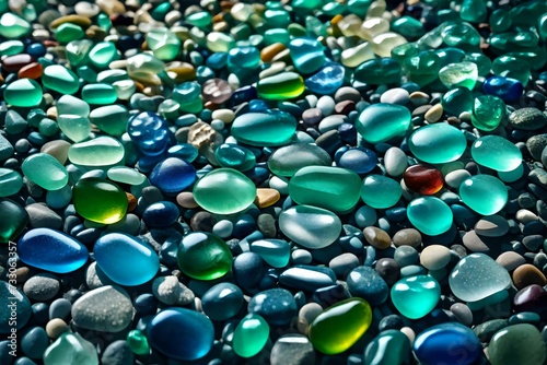 blue glass beads