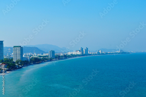 High angle view, beach view Hua Hin sea  © mongkol