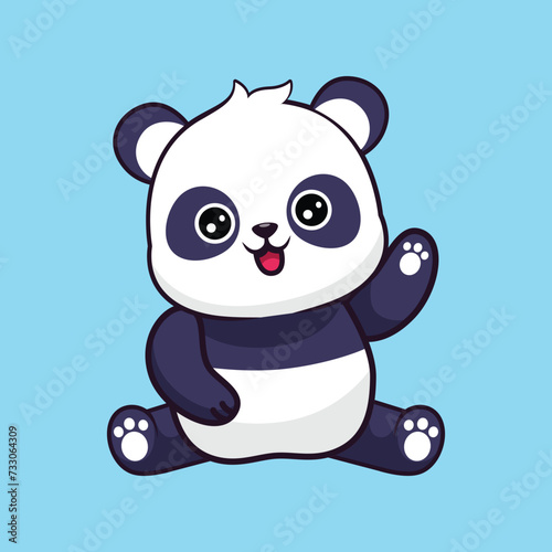 a vector template of panda illustration design