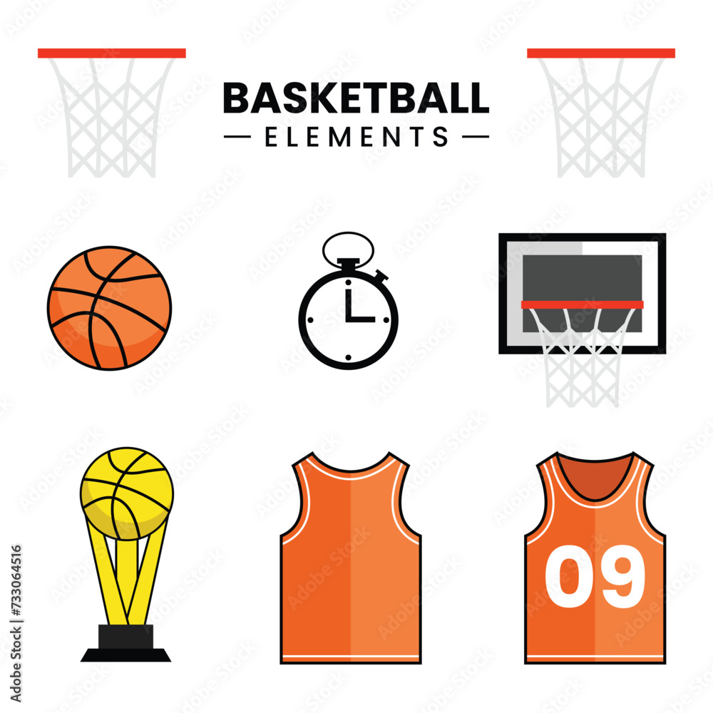 a vector template of basketball design