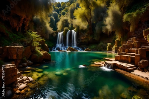 The Banias nature reserve at the foot of Mount Hermon,