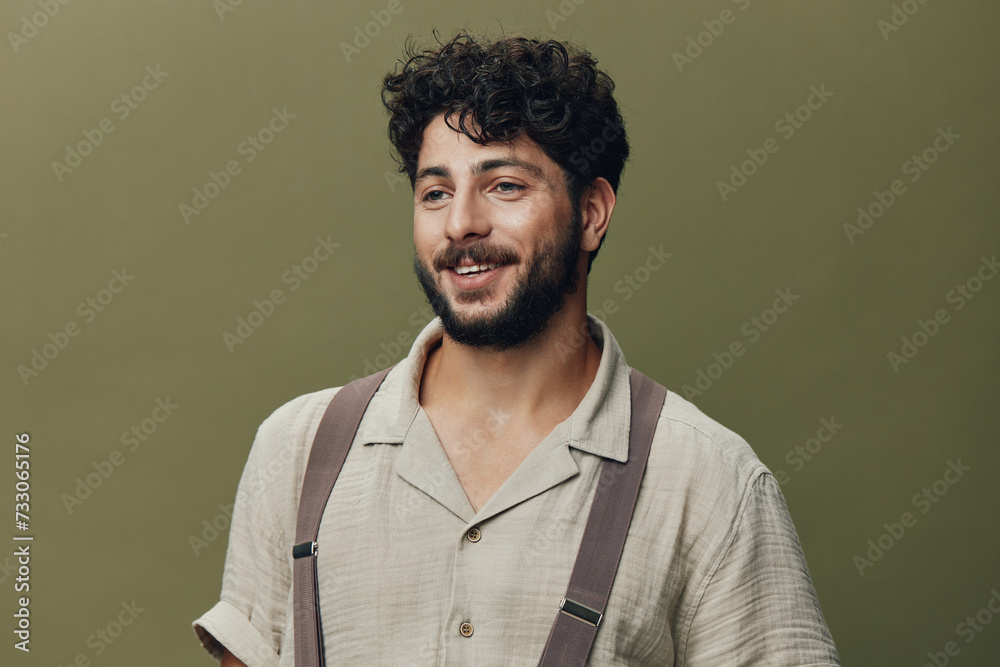 Man portrait happy male face guy person attractive young adult background smile isolated Man portrait happy male face guy person attractive young adult background smile isolated