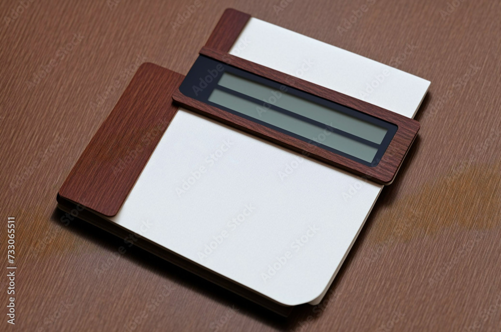 Blank business cards with calculator and pen on the wooden table. Blank business cards with calculator and pen on the wooden table.